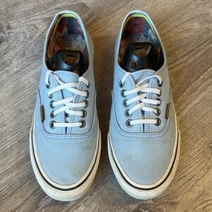 Vans Authentic Leyla Light Blue Canvas Low Top Sneakers Womens 8 Mens 6.5